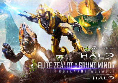 Halo: Campaign Evolved - Elite Zealot & Grunt Minor: Covenant Assault (Regular) 1/4 Scale Statue