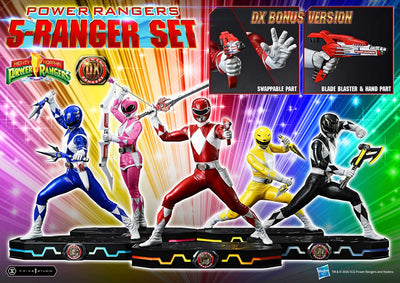 Mighty Morphin Power Rangers (Deluxe Bonus) 5-Ranger 1/4 Scale Statue Set