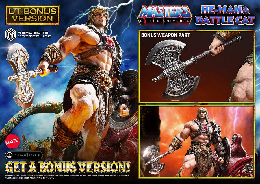 Masters Of The Universe: He-Man & Battle Cat Ultimate Bonus Version 1/4 Scale Statue
