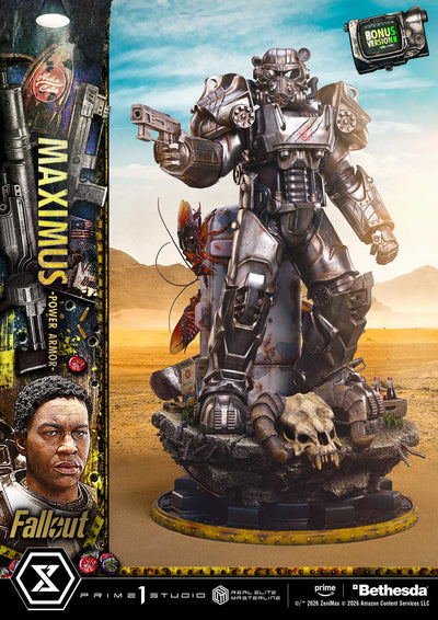 Fallout - Maximus Power Armor (Deluxe Bonus) 1/4 Scale Statue