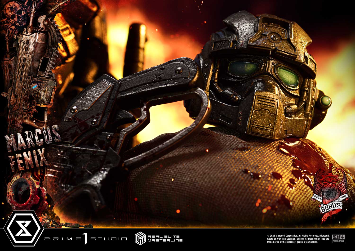 gears of war 1 3 pc Real Elite Masterline Gears of War: Reloaded Marcus Fenix Ultimate Bonus Version