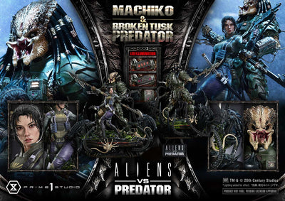 Aliens vs. Predator - Machiko & Broken Tusk Predator (Regular) 1/4 Scale Statue