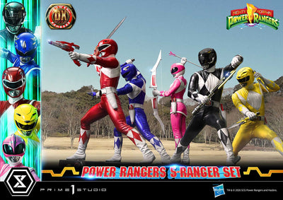 Mighty Morphin Power Rangers (Deluxe Bonus) 5-Ranger 1/4 Scale Statue Set
