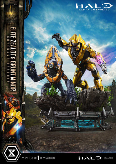 Halo: Campaign Evolved - Elite Zealot & Grunt Minor: Covenant Assault (Regular) 1/4 Scale Statue