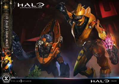 Halo: Campaign Evolved - Elite Zealot & Grunt Minor: Covenant Assault (Bonus) 1/4 Scale Statue