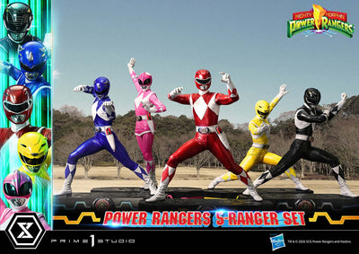Mighty Morphin Power Rangers (Deluxe) 5-Ranger 1/4 Scale Statue Set