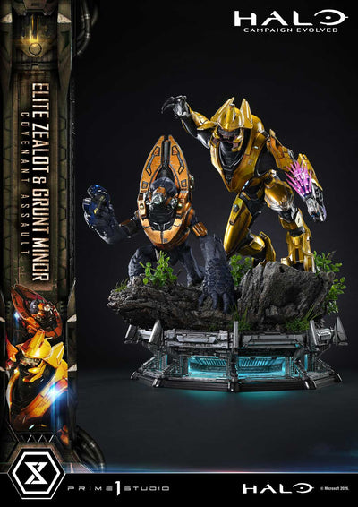 Halo: Campaign Evolved - Elite Zealot & Grunt Minor: Covenant Assault (Bonus) 1/4 Scale Statue