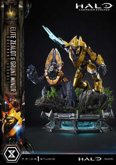 Halo: Campaign Evolved - Elite Zealot & Grunt Minor: Covenant Assault (Bonus) 1/4 Scale Statue