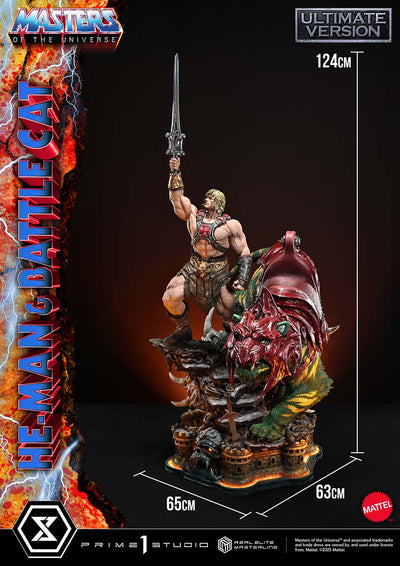 Masters Of The Universe: He-Man & Battle Cat Ultimate Bonus Version 1/4 Scale Statue