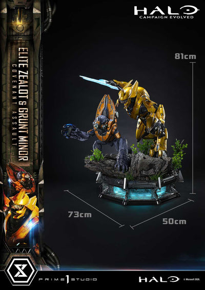 Halo: Campaign Evolved - Elite Zealot & Grunt Minor: Covenant Assault (Regular) 1/4 Scale Statue