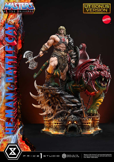Masters Of The Universe: He-Man & Battle Cat Ultimate Bonus Version 1/4 Scale Statue