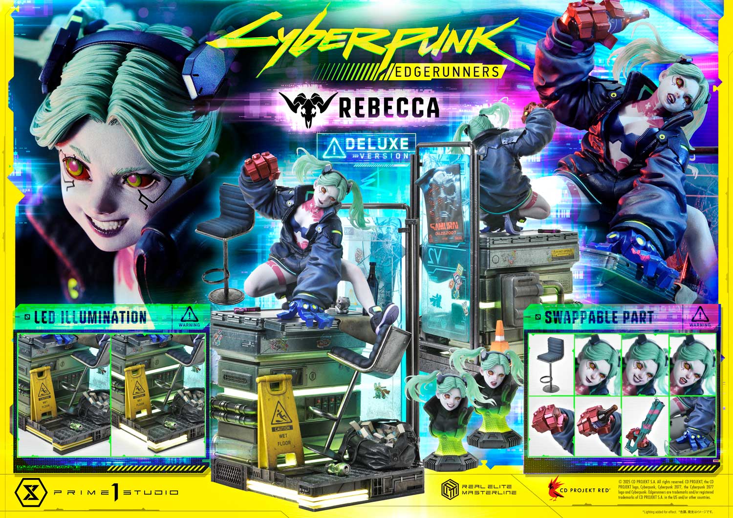 Cyberpunk: Edgerunners Real Elite Masterline Series Statue 1/4 Rebecca Deluxe Bonus Version 54 cm Cyberpunk: Edgerunners Real Elite Masterline Series Statue 1/4 Rebecca Deluxe Bonus Version 54 cm