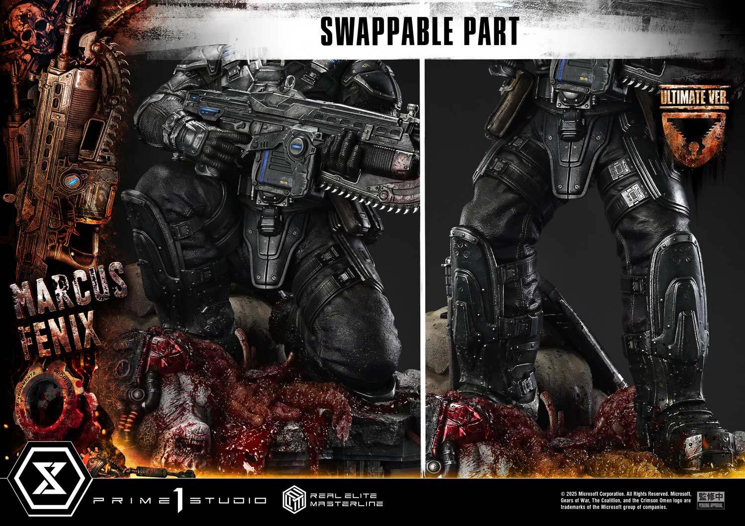 fenix gears of war Gears of War: Reloaded - Marcus Fenix (Ultimate Bonus) 1/3 Scale Statu