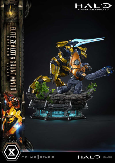 Halo: Campaign Evolved - Elite Zealot & Grunt Minor: Covenant Assault (Regular) 1/4 Scale Statue