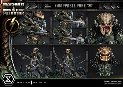 Aliens vs. Predator - Machiko & Broken Tusk Predator (Deluxe) 1/4 Scale Statue