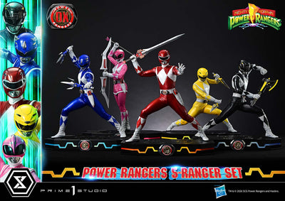 Mighty Morphin Power Rangers (Deluxe Bonus) 5-Ranger 1/4 Scale Statue Set