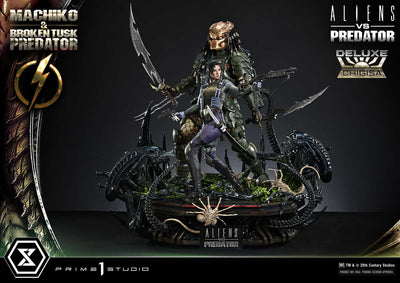 Aliens vs. Predator - Machiko & Broken Tusk Predator (Deluxe Bonus) 1/4 Scale Statue