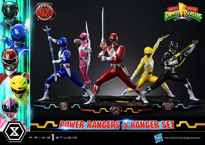 Mighty Morphin Power Rangers (Deluxe Bonus) 5-Ranger 1/4 Scale Statue Set