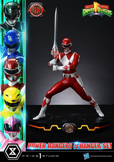 Mighty Morphin Power Rangers (Deluxe) 5-Ranger 1/4 Scale Statue Set