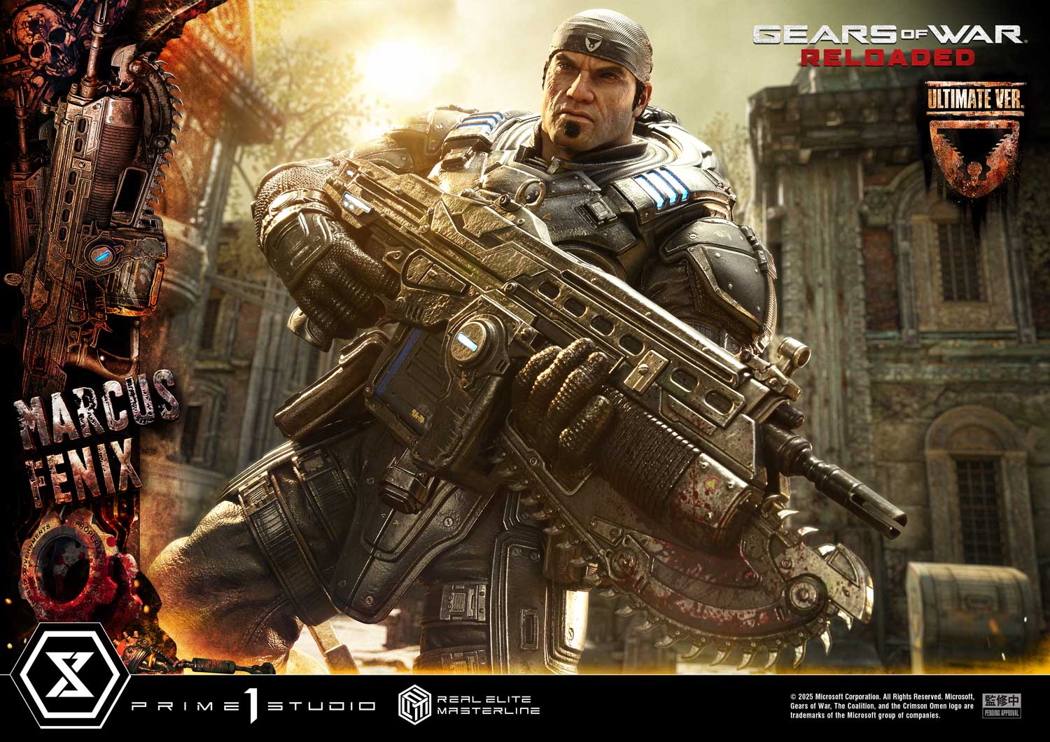 gears studio Real Elite Masterline Gears of War: Reloaded Marcus Fenix Ultimate Bonus Version
