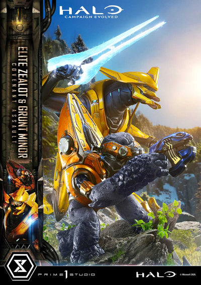 Halo: Campaign Evolved - Elite Zealot & Grunt Minor: Covenant Assault (Regular) 1/4 Scale Statue