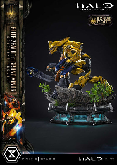 Halo: Campaign Evolved - Elite Zealot & Grunt Minor: Covenant Assault (Bonus) 1/4 Scale Statue