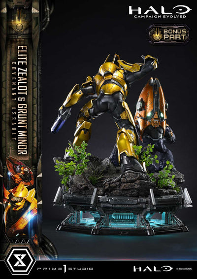 Halo: Campaign Evolved - Elite Zealot & Grunt Minor: Covenant Assault (Bonus) 1/4 Scale Statue