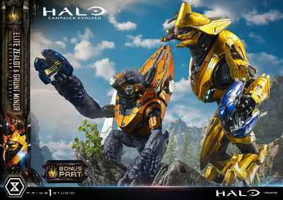 Halo: Campaign Evolved - Elite Zealot & Grunt Minor: Covenant Assault (Bonus) 1/4 Scale Statue