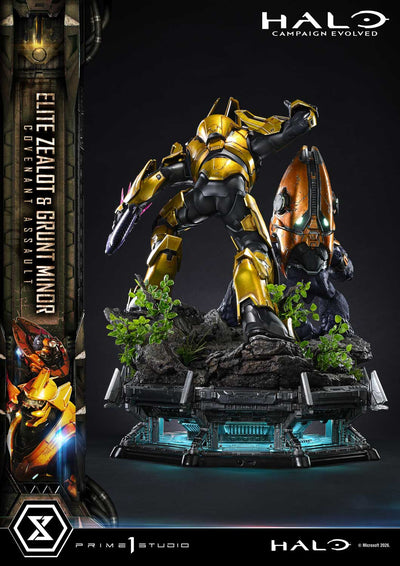 Halo: Campaign Evolved - Elite Zealot & Grunt Minor: Covenant Assault (Regular) 1/4 Scale Statue