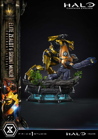 Halo: Campaign Evolved - Elite Zealot & Grunt Minor: Covenant Assault (Regular) 1/4 Scale Statue