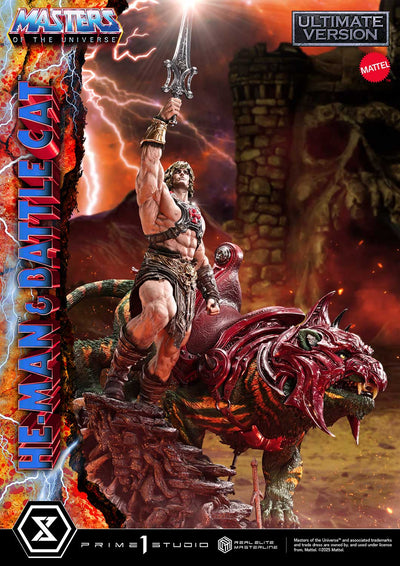Masters Of The Universe: He-Man & Battle Cat Ultimate Bonus Version 1/4 Scale Statue