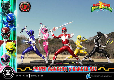Mighty Morphin Power Rangers (Deluxe Bonus) 5-Ranger 1/4 Scale Statue Set