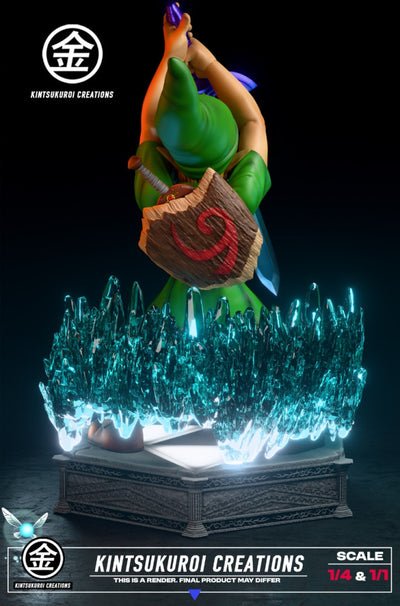 Young Link Pulling Master Sword Life-Size Statue by Kintsukuroi Creations