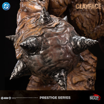 Clayface Prestige Series statue — spiked mace arm detail
