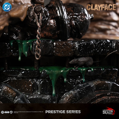 Clayface Prestige Series statue — sewer base detail