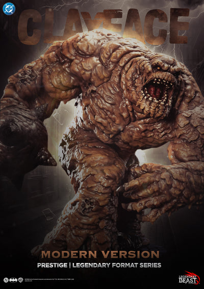 Clayface Prestige Series statue — modern version promotional poster