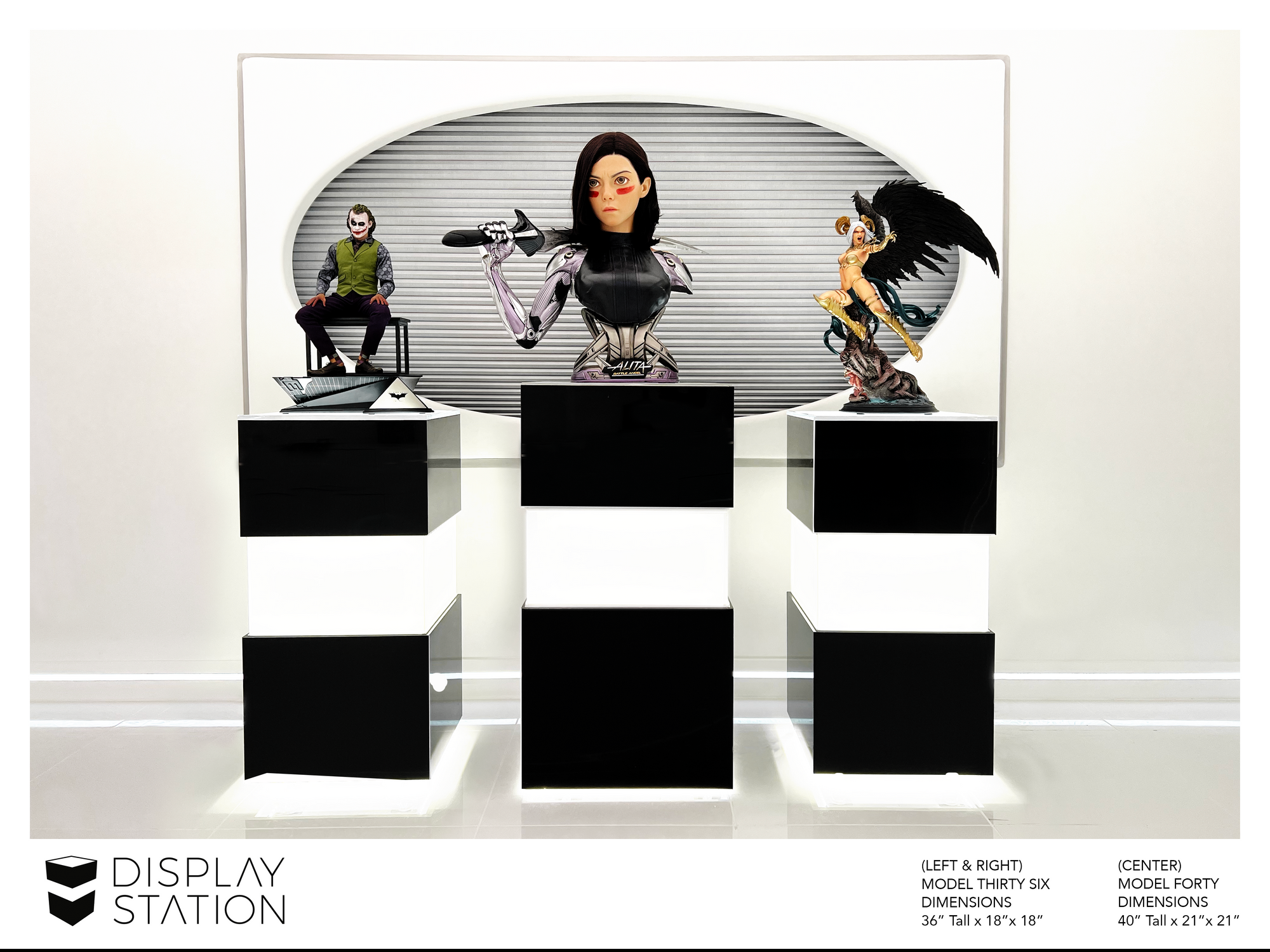 Black Light-Up Pedestal by DisplayStation - Spec Fiction Shop Black Light-Up Pedestal by DisplayStation - Spec Fiction Shop