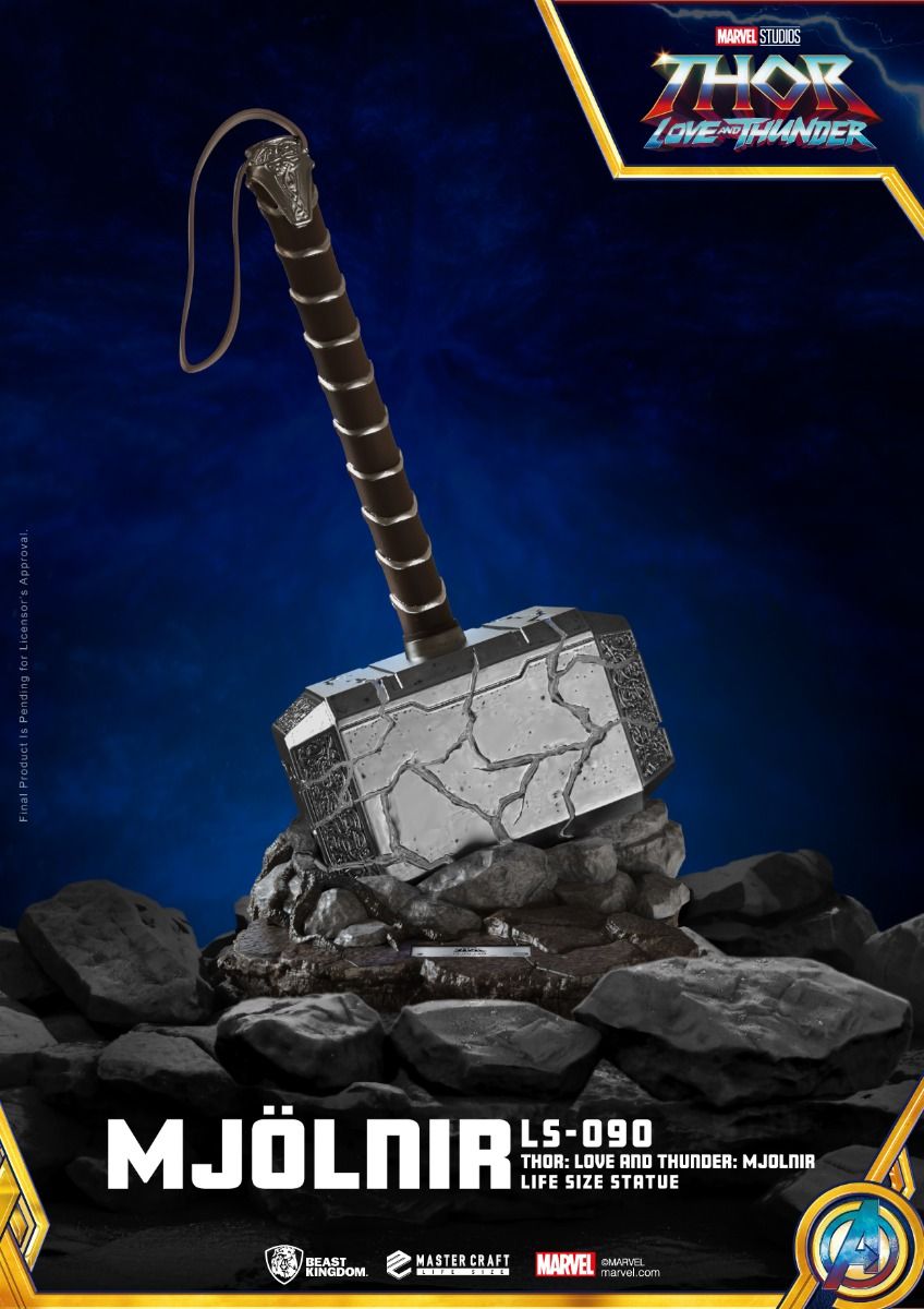 Thor Love and Thunder - Mjolnir Life-Size Statue - Spec Fiction Shop Thor Love and Thunder - Mjolnir Life-Size Statue - Spec Fiction Shop
