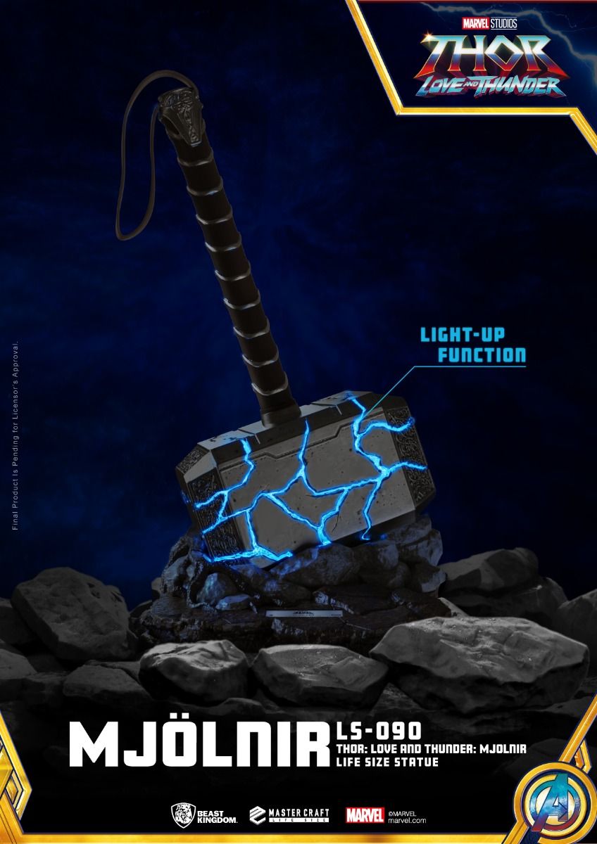 Thor Love and Thunder - Mjolnir Life-Size Statue