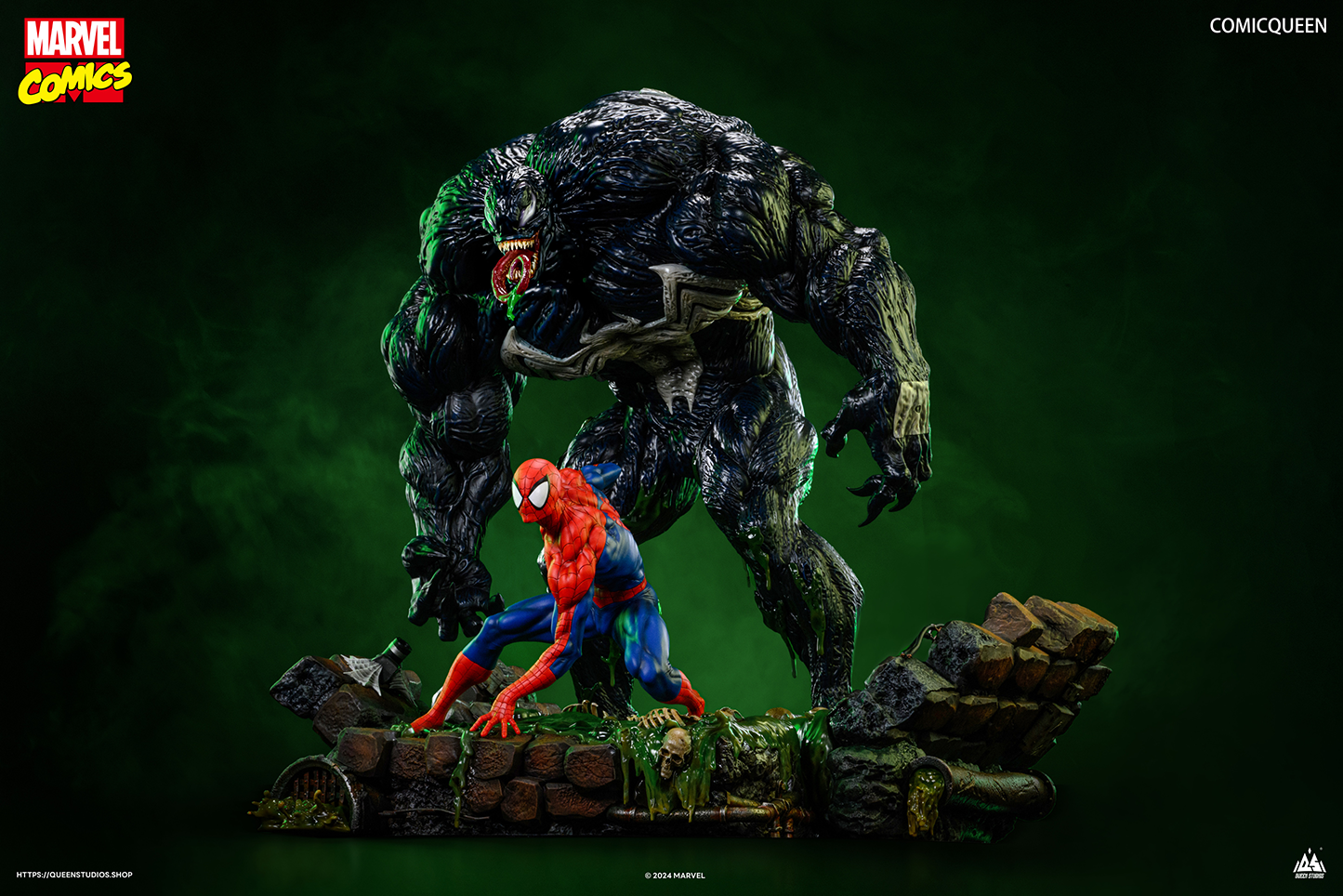 Spider-Man Venom (Regular) Comicqueen 1/4 Scale Statue Spec