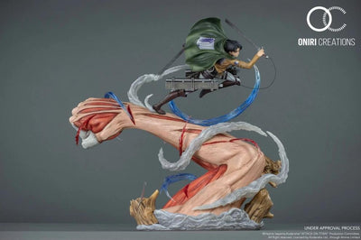 Levi Ackerman VS Female Titan Diorama Statue