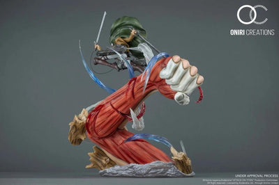 Levi Ackerman VS Female Titan Diorama Statue