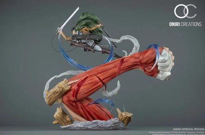 Levi Ackerman VS Female Titan Diorama Statue