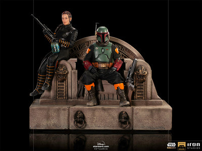 The Mandalorian - Boba Fett and Fennec Shand on Throne Deluxe Art Scale 1/10