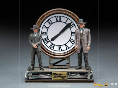 Marty and Doc at the Clock Deluxe Art Scale 1/10