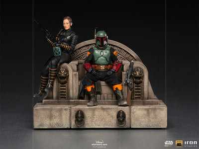 The Mandalorian - Boba Fett and Fennec Shand on Throne Deluxe Art Scale 1/10