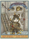 Steampunk Crazy Cat Mr. Blue (Silver Basic) Statue