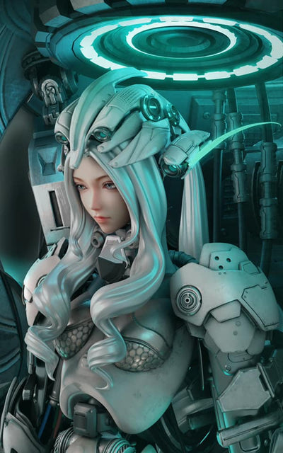 Cyberpunk Art Collection - Awaken-Space Statue