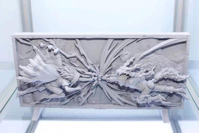 Naruto vs Sasuke at The Valley of The End Mural Statue