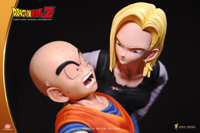 Krillin and Android 18 1/4 Scale Statue